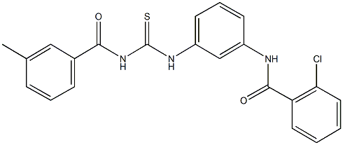 2-chloro-N-[3-({[(3-methylbenzoyl)amino]carbothioyl}amino)phenyl]benzamide 구조식 이미지