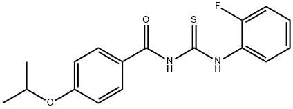 N-(2-fluorophenyl)-N'-(4-isopropoxybenzoyl)thiourea Structure