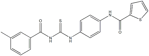 N-[4-({[(3-methylbenzoyl)amino]carbothioyl}amino)phenyl]-2-thiophenecarboxamide 구조식 이미지