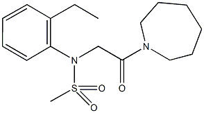 N-[2-(1-azepanyl)-2-oxoethyl]-N-(2-ethylphenyl)methanesulfonamide 구조식 이미지