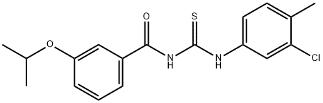 N-(3-chloro-4-methylphenyl)-N'-(3-isopropoxybenzoyl)thiourea 구조식 이미지