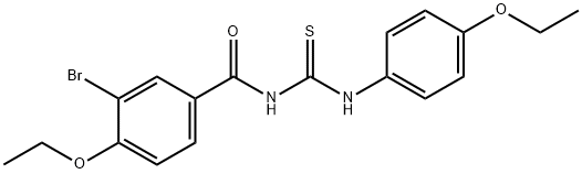 N-(3-bromo-4-ethoxybenzoyl)-N'-(4-ethoxyphenyl)thiourea 구조식 이미지