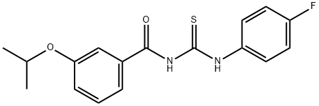 N-(4-fluorophenyl)-N'-(3-isopropoxybenzoyl)thiourea Structure