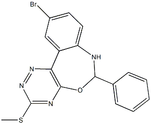 10-bromo-6-phenyl-6,7-dihydro[1,2,4]triazino[5,6-d][3,1]benzoxazepin-3-ylmethylsulfide 구조식 이미지
