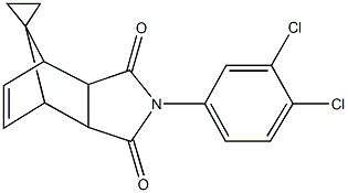 4-(3,4-dichlorophenyl)-spiro[4-azatricyclo[5.2.1.0~2,6~]dec[8]ene-10,1'-cyclopropane]-3,5-dione 구조식 이미지