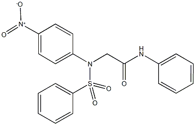 2-[{4-nitrophenyl}(phenylsulfonyl)amino]-N-phenylacetamide Structure