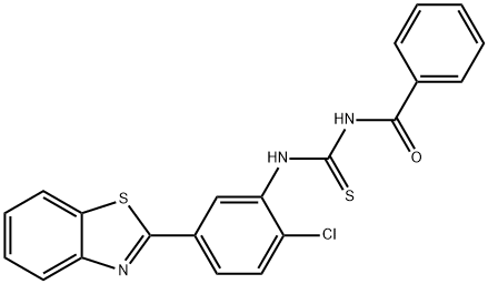N-[5-(1,3-benzothiazol-2-yl)-2-chlorophenyl]-N'-benzoylthiourea 구조식 이미지