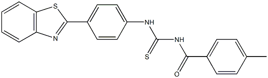 N-[4-(1,3-benzothiazol-2-yl)phenyl]-N'-(4-methylbenzoyl)thiourea 구조식 이미지