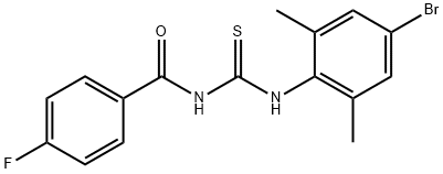 N-(4-bromo-2,6-dimethylphenyl)-N'-(4-fluorobenzoyl)thiourea Structure