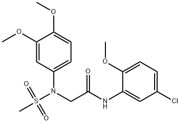 N-(5-chloro-2-methoxyphenyl)-2-[3,4-dimethoxy(methylsulfonyl)anilino]acetamide Structure