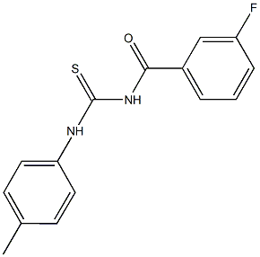 N-(3-fluorobenzoyl)-N'-(4-methylphenyl)thiourea 구조식 이미지