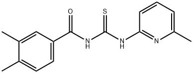 N-(3,4-dimethylbenzoyl)-N'-(6-methyl-2-pyridinyl)thiourea 구조식 이미지