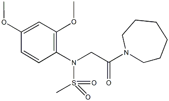 N-[2-(1-azepanyl)-2-oxoethyl]-N-(2,4-dimethoxyphenyl)methanesulfonamide Structure