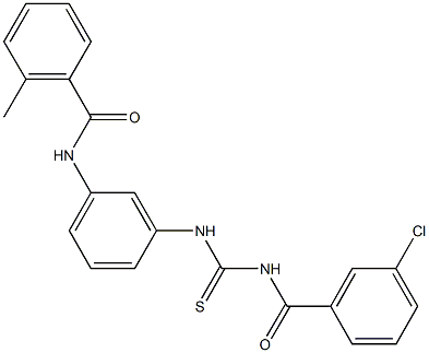 N-[3-({[(3-chlorobenzoyl)amino]carbothioyl}amino)phenyl]-2-methylbenzamide Structure