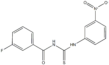 N-(3-fluorobenzoyl)-N'-{3-nitrophenyl}thiourea 구조식 이미지