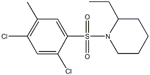 1-[(2,4-dichloro-5-methylphenyl)sulfonyl]-2-ethylpiperidine 구조식 이미지