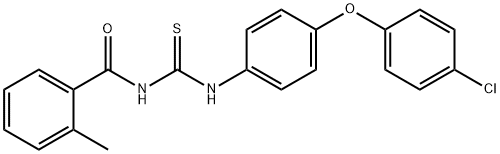 N-[4-(4-chlorophenoxy)phenyl]-N'-(2-methylbenzoyl)thiourea Structure