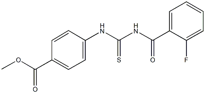 methyl 4-({[(2-fluorobenzoyl)amino]carbothioyl}amino)benzoate Structure