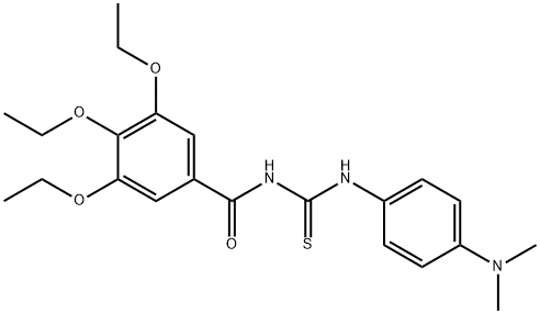 N-[4-(dimethylamino)phenyl]-N'-(3,4,5-triethoxybenzoyl)thiourea Structure