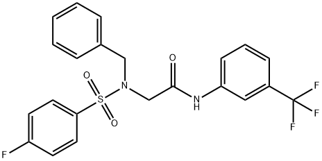 2-{benzyl[(4-fluorophenyl)sulfonyl]amino}-N-[3-(trifluoromethyl)phenyl]acetamide Structure