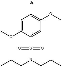 4-bromo-2,5-dimethoxy-N,N-dipropylbenzenesulfonamide Structure