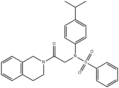 N-[2-(3,4-dihydroisoquinolin-2(1H)-yl)-2-oxoethyl]-N-(4-isopropylphenyl)benzenesulfonamide Structure