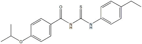 N-(4-ethylphenyl)-N'-(4-isopropoxybenzoyl)thiourea 구조식 이미지