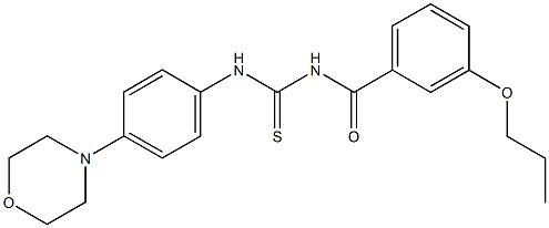 N-[4-(4-morpholinyl)phenyl]-N'-(3-propoxybenzoyl)thiourea 구조식 이미지