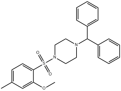 2-[(4-benzhydryl-1-piperazinyl)sulfonyl]-5-methylphenyl methyl ether 구조식 이미지