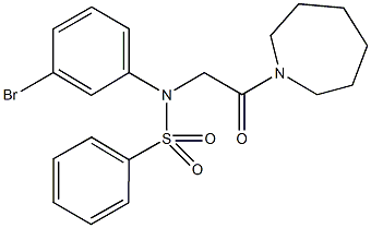 N-(2-azepan-1-yl-2-oxoethyl)-N-(3-bromophenyl)benzenesulfonamide 구조식 이미지