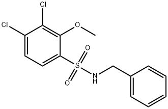 N-benzyl-3,4-dichloro-2-methoxybenzenesulfonamide Structure