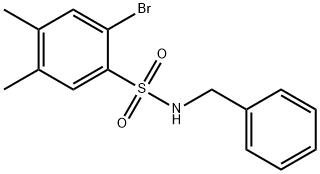 N-benzyl-2-bromo-4,5-dimethylbenzenesulfonamide 구조식 이미지
