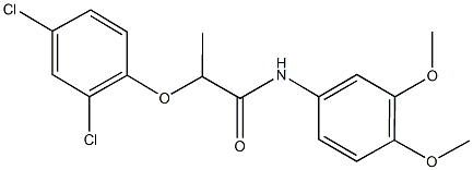 2-(2,4-dichlorophenoxy)-N-(3,4-dimethoxyphenyl)propanamide Structure