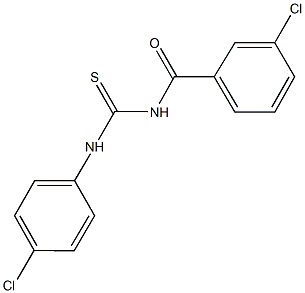 N-(3-chlorobenzoyl)-N'-(4-chlorophenyl)thiourea 구조식 이미지