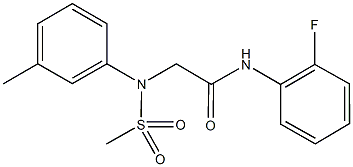 N-(2-fluorophenyl)-2-[3-methyl(methylsulfonyl)anilino]acetamide Structure