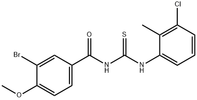 N-(3-bromo-4-methoxybenzoyl)-N'-(3-chloro-2-methylphenyl)thiourea Structure