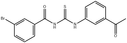 N-(3-acetylphenyl)-N'-(3-bromobenzoyl)thiourea 구조식 이미지