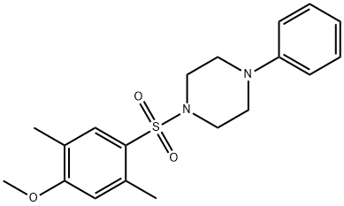 2,5-dimethyl-4-[(4-phenyl-1-piperazinyl)sulfonyl]phenyl methyl ether 구조식 이미지