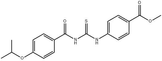 methyl 4-({[(4-isopropoxybenzoyl)amino]carbothioyl}amino)benzoate Structure