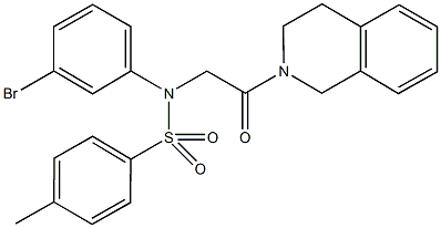 N-(3-bromophenyl)-N-[2-(3,4-dihydro-2(1H)-isoquinolinyl)-2-oxoethyl]-4-methylbenzenesulfonamide Structure