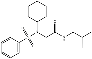 2-[cyclohexyl(phenylsulfonyl)amino]-N-isobutylacetamide 구조식 이미지