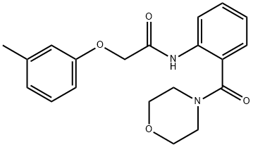 2-(3-methylphenoxy)-N-[2-(4-morpholinylcarbonyl)phenyl]acetamide Structure