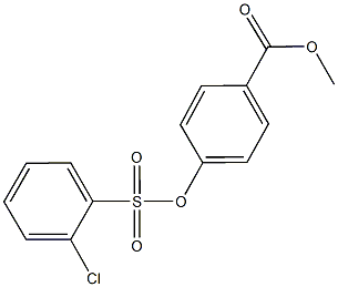 methyl 4-{[(2-chlorophenyl)sulfonyl]oxy}benzoate 구조식 이미지