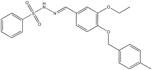 N'-{3-ethoxy-4-[(4-methylbenzyl)oxy]benzylidene}benzenesulfonohydrazide 구조식 이미지