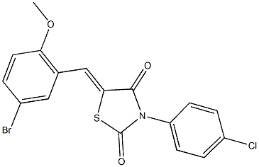 5-(5-bromo-2-methoxybenzylidene)-3-(4-chlorophenyl)-1,3-thiazolidine-2,4-dione Structure