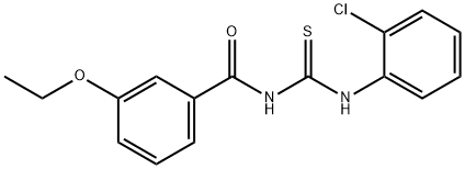 N-(2-chlorophenyl)-N'-(3-ethoxybenzoyl)thiourea 구조식 이미지