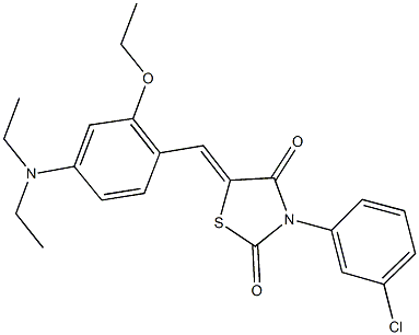 3-(3-chlorophenyl)-5-[4-(diethylamino)-2-ethoxybenzylidene]-1,3-thiazolidine-2,4-dione Structure