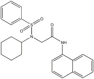 2-[cyclohexyl(phenylsulfonyl)amino]-N-naphthalen-1-ylacetamide Structure