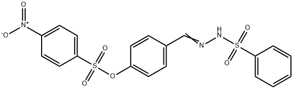 4-[2-(phenylsulfonyl)carbohydrazonoyl]phenyl 4-nitrobenzenesulfonate 구조식 이미지