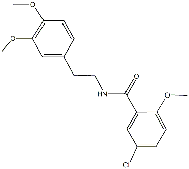 5-chloro-N-[2-(3,4-dimethoxyphenyl)ethyl]-2-methoxybenzamide Structure